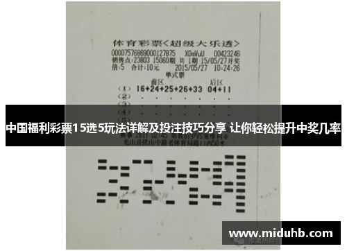 中国福利彩票15选5玩法详解及投注技巧分享 让你轻松提升中奖几率